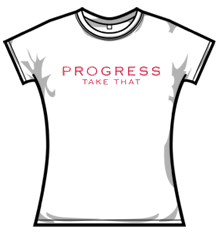 TAKE THAT PROGRESS WHITE Skinny Fit T-Shirt