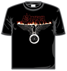 SAXON WHEELS OF STEEL FLAMES Short Sleeve T-Shirt