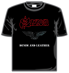 SAXON DENIM AND LEATHER Short Sleeve T-Shirt