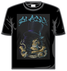 SLASH SMOKING SKULL Short Sleeve T-Shirt