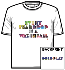 COLDPLAY MULTICOLOURED TEARDROP Short Sleeve T-Shirt