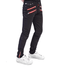 RED ZIP SKINNY