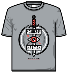 CANCER BATS DEAD SET ON LIVING SWORD Short Sleeve T-Shirt