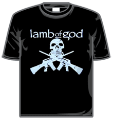 LAMB OF GOD CROSSED GUNS Short Sleeve T-Shirt