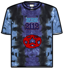 RUSH 2112 PENTAGRAM Tie-dye T-Shirt