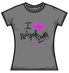 NEW YORK DOLLS LIP LOGO SK Skinny Fit T-Shirt