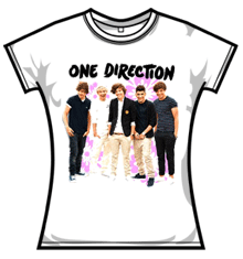 ONE DIRECTION FLOWERS Skinny Fit T-Shirt