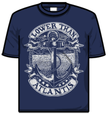 LOWER THAN ATLANTIS ANCHOR Short Sleeve T-Shirt