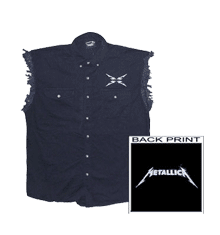 METALLICA 4MS DENIN WORKSHIRT SLEEVELESS WORK SHIRT