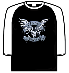 METALLICA SEEK AND DESTROY 3/4 Sleeve Baseball Shirt