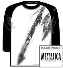 METALLICA GIANT M 3/4 Sleeve Baseball Shirt