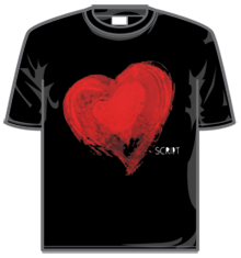 SCRIPT HEART Short Sleeve T-Shirt