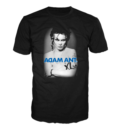 ADAM ANT FACE BLUE 2012 TOUR Short Sleeve T-Shirt