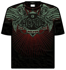 AC/DC SALUTE Allover Print T-Shirt