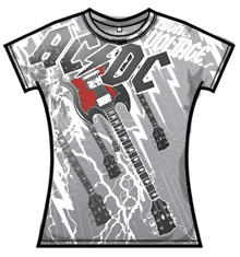 AC/DC HIGH VOL GUITARS Allover Print T-Shirt