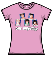 ONE DIRECTION POLAROID NAMES Skinny Fit T-Shirt