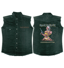 IRON MAIDEN SOMEWHERE BACK SLEEVELESS WORK SHIRT