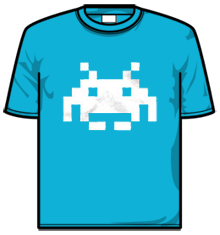 SPACE INVADERS LOGO Short Sleeve T-Shirt