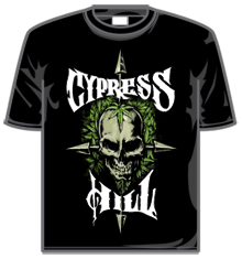 CYPRESS HILL CRUCIFIED SKULL Short Sleeve T-Shirt