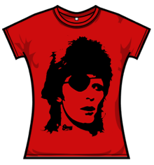DAVID BOWIE BIG FACE Skinny Fit T-Shirt