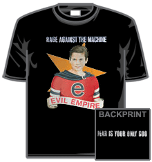 RAGE AGAINST THE MACHINE FEAR IS YOUR ONLY GOD Short Sleeve T-Shirt