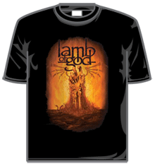 LAMB OF GOD BURNING HAND Short Sleeve T-Shirt